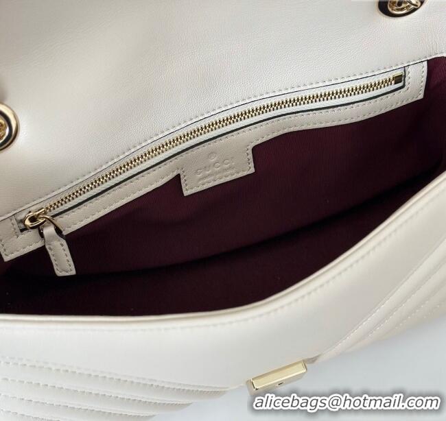 Best Price Gucci GG Marmont Medium Shoulder Bag 837267 White 2025