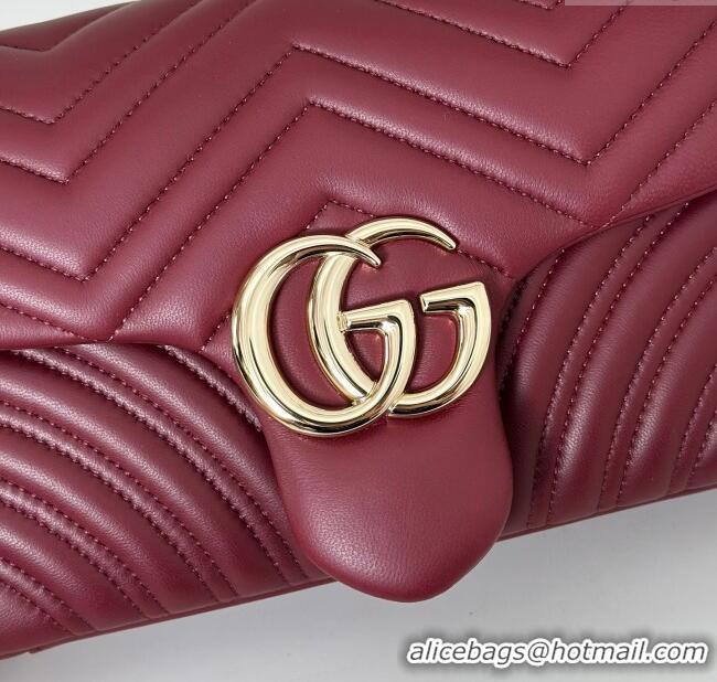 Inexpensive Gucci GG Marmont Medium Shoulder Bag 837267 Ancora Red 2025