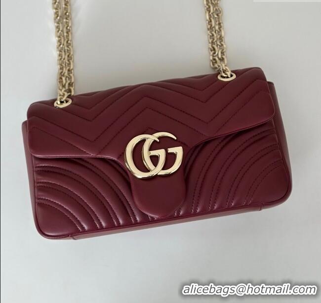 Inexpensive Gucci GG Marmont Medium Shoulder Bag 837267 Ancora Red 2025