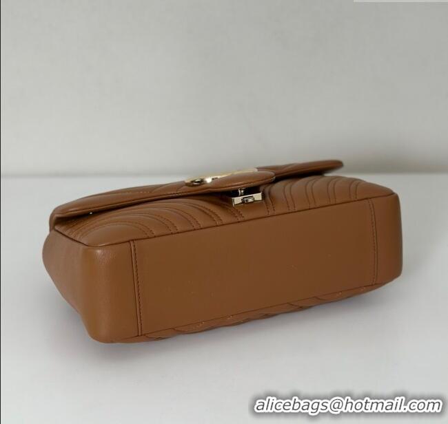 Grade Design Gucci GG Marmont Medium Shoulder Bag 837267 Brown 2025