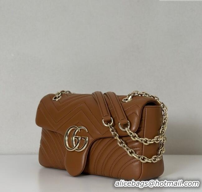 Grade Design Gucci GG Marmont Medium Shoulder Bag 837267 Brown 2025