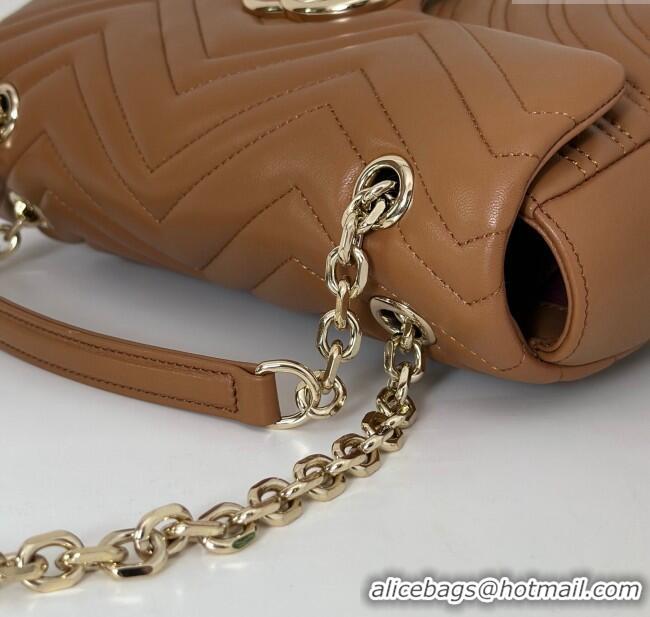 Grade Design Gucci GG Marmont Medium Shoulder Bag 837267 Brown 2025