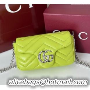 New Cheap Gucci GG Marmont mini shoulder bag 841290 Bright Green 2025