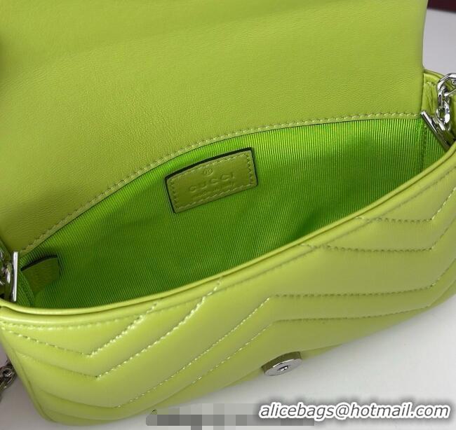 New Cheap Gucci GG Marmont mini shoulder bag 841290 Bright Green 2025