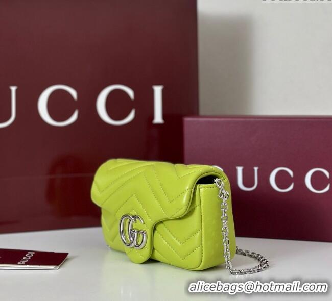 New Cheap Gucci GG Marmont mini shoulder bag 841290 Bright Green 2025