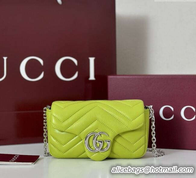 New Cheap Gucci GG Marmont mini shoulder bag 841290 Bright Green 2025