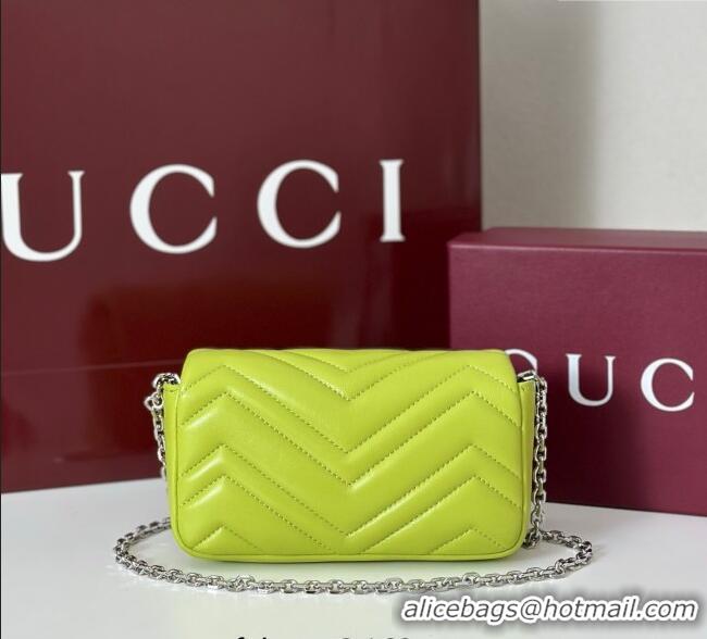 New Cheap Gucci GG Marmont mini shoulder bag 841290 Bright Green 2025