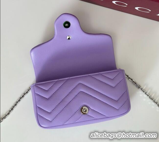 Modern Classic Gucci GG Marmont Mini Shoulder Bag 841290 Lilac Purple 2025