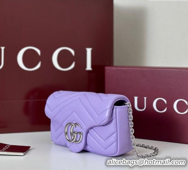 Modern Classic Gucci GG Marmont Mini Shoulder Bag 841290 Lilac Purple 2025
