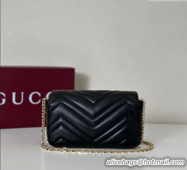 Grade Quality Gucci GG Marmont Mini Shoulder Bag 841290 Black 2025