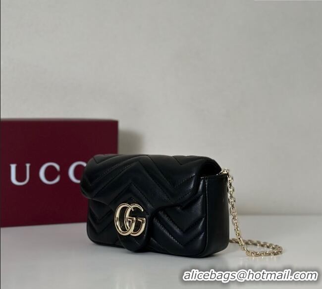 Grade Quality Gucci GG Marmont Mini Shoulder Bag 841290 Black 2025