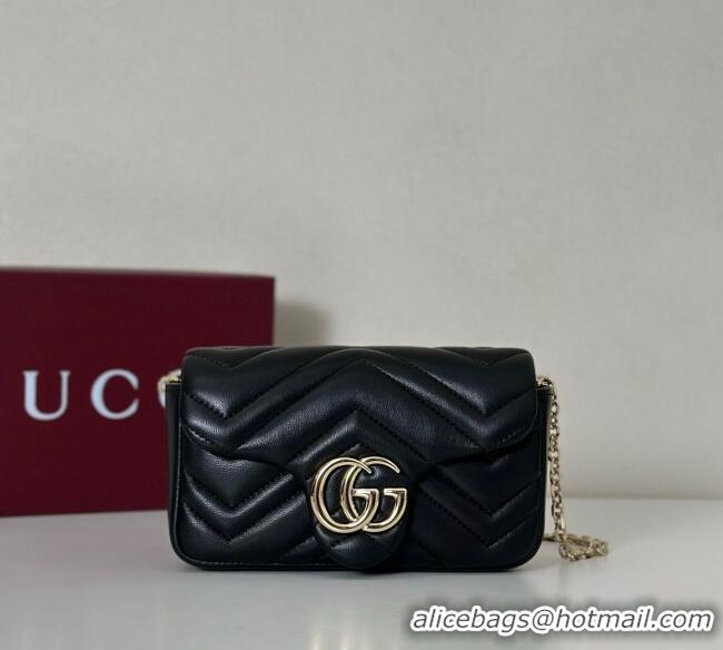 Grade Quality Gucci GG Marmont Mini Shoulder Bag 841290 Black 2025