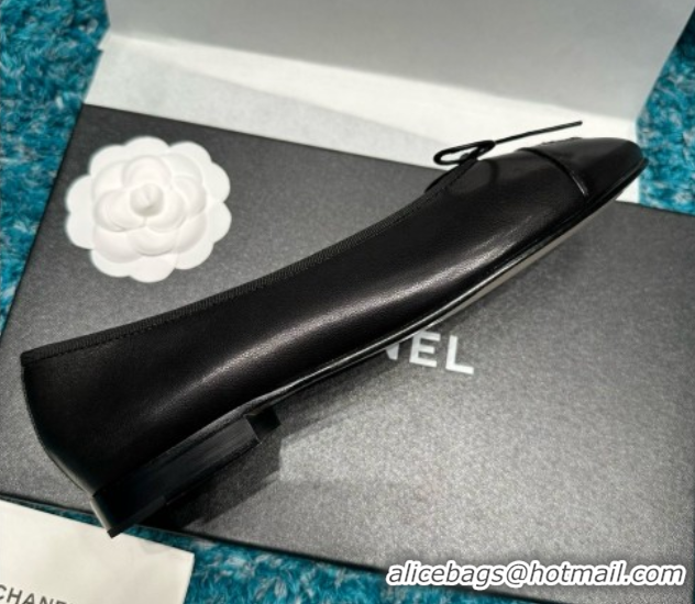Unique Style Chanel Lambskin Ballet Flats CHB070731 Black