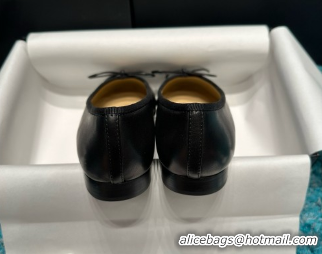Unique Style Chanel Lambskin Ballet Flats CHB070731 Black
