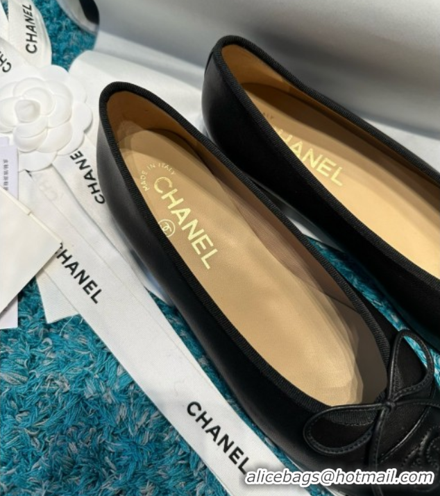 Unique Style Chanel Lambskin Ballet Flats CHB070731 Black
