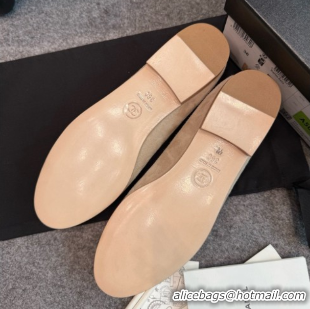 Top Design Chanel Suede Classic Ballerinas CHB070901 Beige