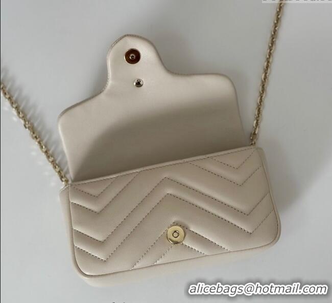 Particularly Recommended Gucci GG Marmont Mini Shoulder Bag 841290 White 2025