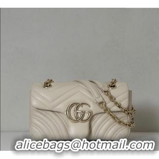 Fashion Discount Gucci GG Marmont Small Shoulder Bag 837280 White 2025