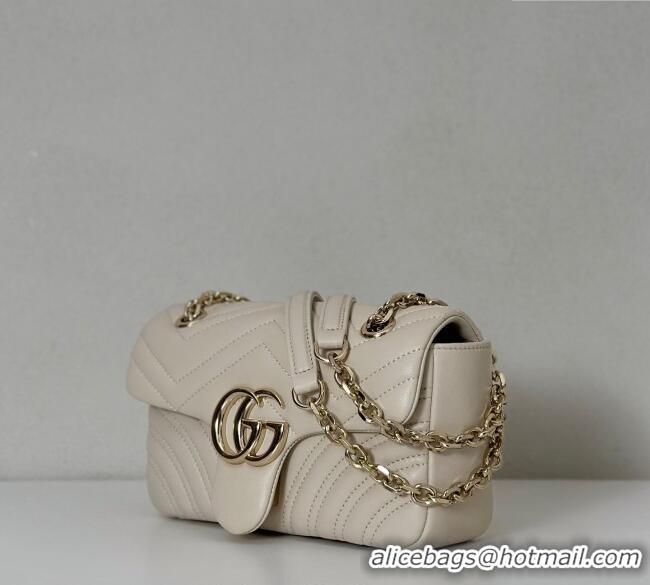 Fashion Discount Gucci GG Marmont Small Shoulder Bag 837280 White 2025