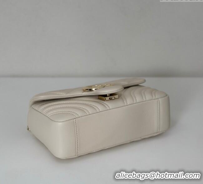 Fashion Discount Gucci GG Marmont Small Shoulder Bag 837280 White 2025