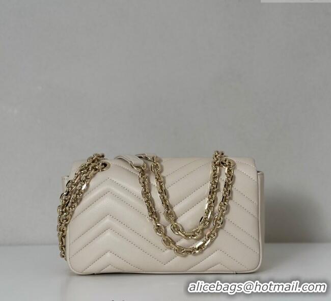 Fashion Discount Gucci GG Marmont Small Shoulder Bag 837280 White 2025