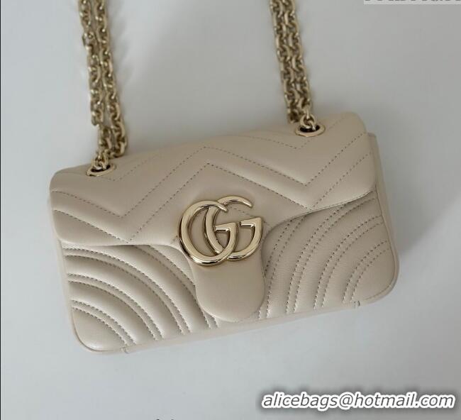 Fashion Discount Gucci GG Marmont Small Shoulder Bag 837280 White 2025