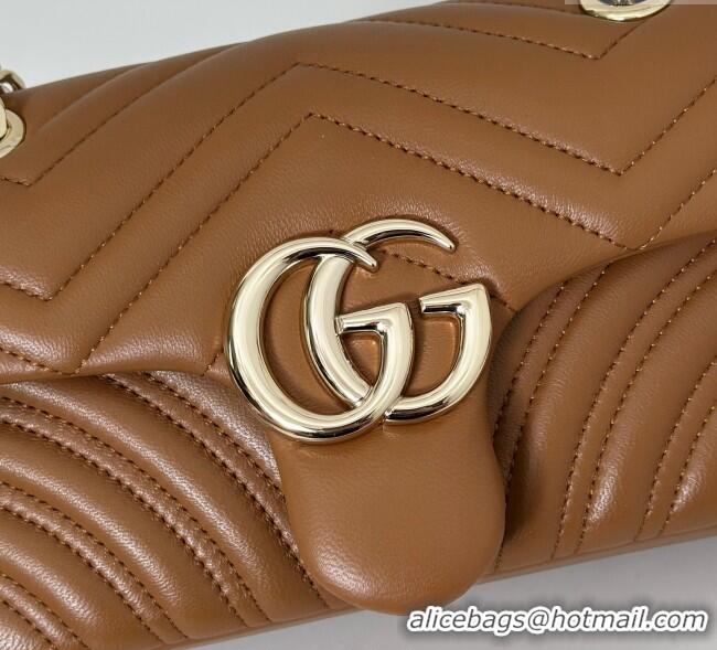 Buy Cheapest Gucci GG Marmont Small Shoulder Bag 837280 Brown 2025