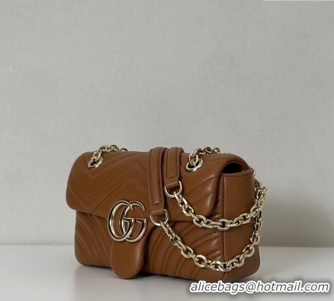 Buy Cheapest Gucci GG Marmont Small Shoulder Bag 837280 Brown 2025
