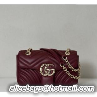 Grade Quality Gucci GG Marmont Small Shoulder Bag 837280 Ancora Red 2025