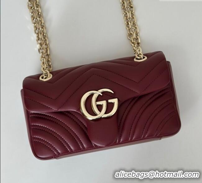 Grade Quality Gucci GG Marmont Small Shoulder Bag 837280 Ancora Red 2025