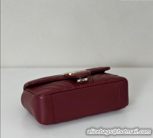 Grade Quality Gucci GG Marmont Small Shoulder Bag 837280 Ancora Red 2025