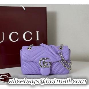 Hot Fashion Gucci GG Marmont Small Shoulder Bag 837280 Lilac Purple 2025