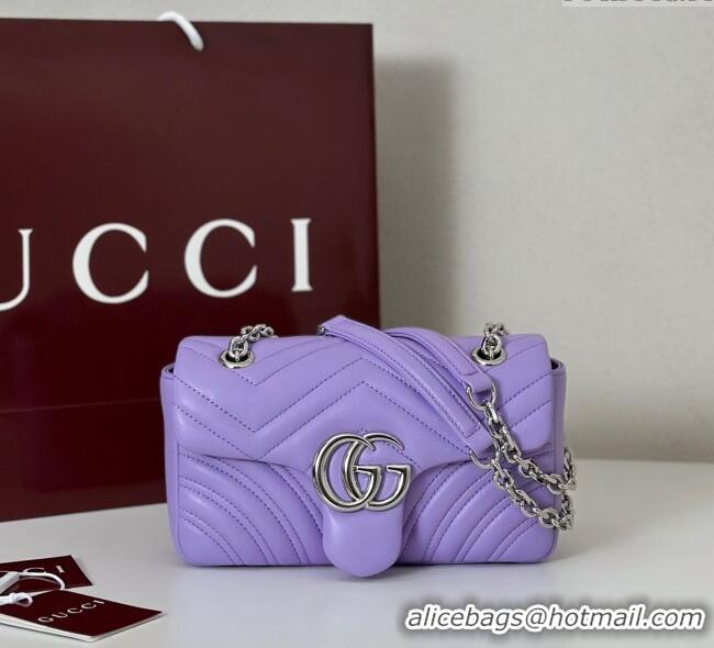 Hot Fashion Gucci GG Marmont Small Shoulder Bag 837280 Lilac Purple 2025