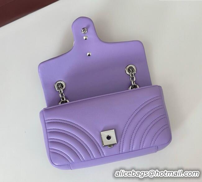 Hot Fashion Gucci GG Marmont Small Shoulder Bag 837280 Lilac Purple 2025