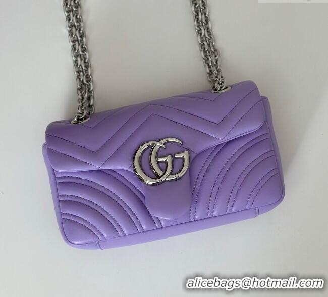 Hot Fashion Gucci GG Marmont Small Shoulder Bag 837280 Lilac Purple 2025