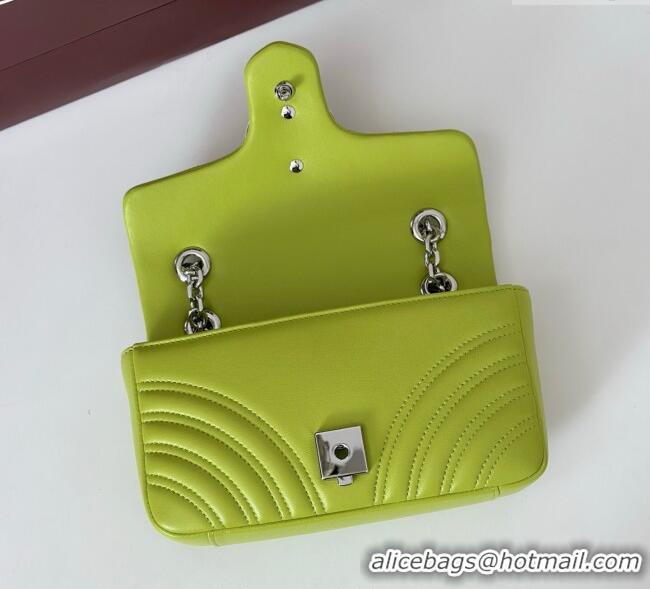 Luxury New Gucci GG Marmont Small Shoulder Bag 837280 Bright Green 2025