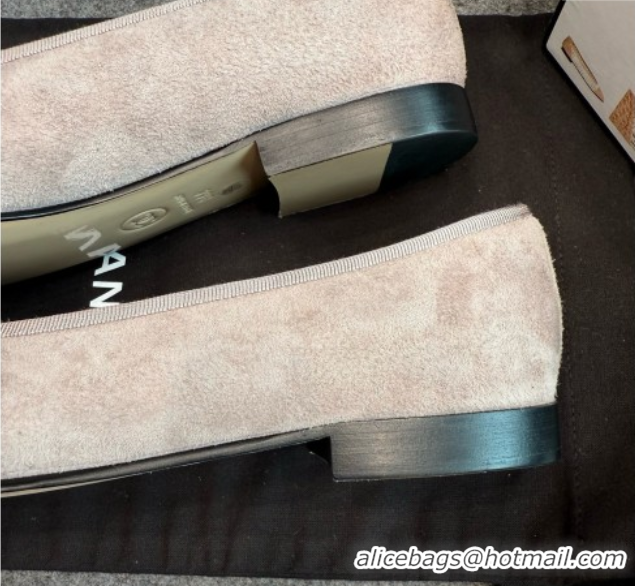Best Grade Chanel Suede Classic Ballerinas CHB070902 Grey