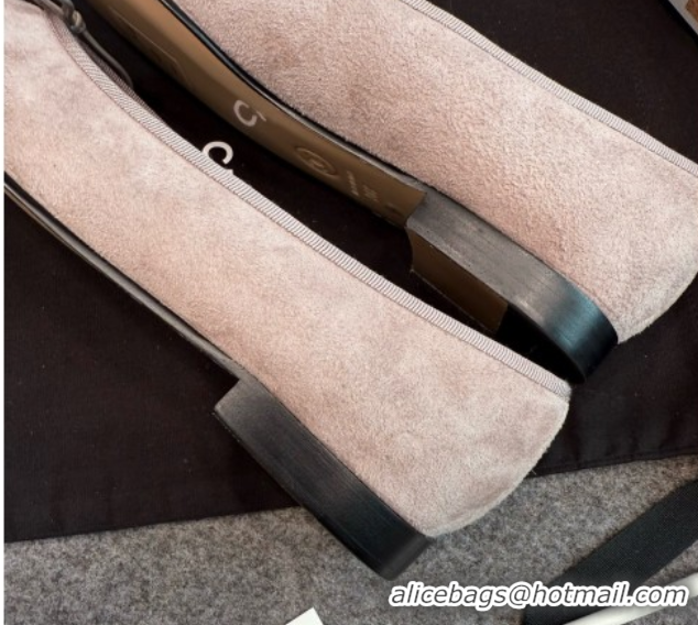 Best Grade Chanel Suede Classic Ballerinas CHB070902 Grey
