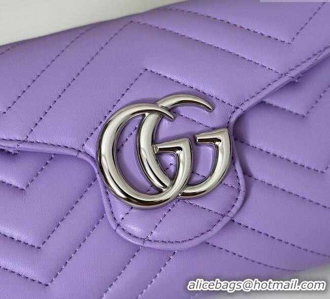 Market Sells Gucci GG Marmont Leather Wallet on Chain 837745 Lilac Purple 2025