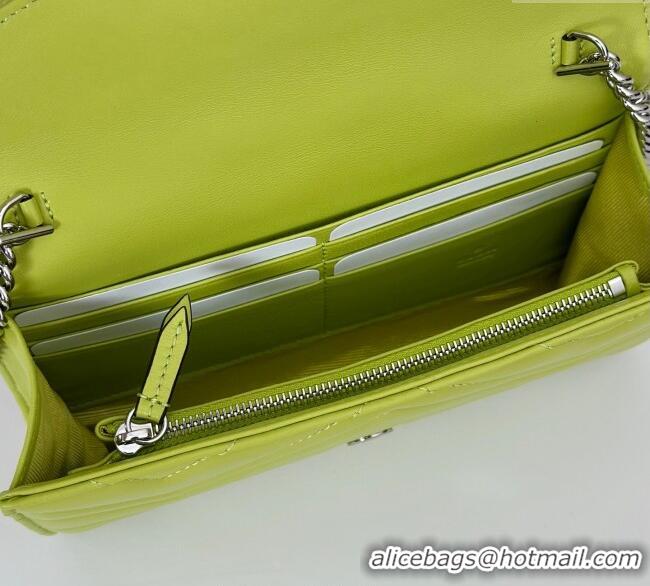 Specials Cheap Gucci GG Marmont Leather Wallet on Chain 837745 Bright Green 2025