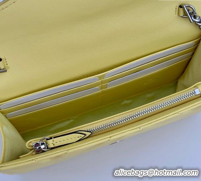 Classic Cheap Gucci GG Marmont Leather Wallet on Chain 837745 Yellow 2025