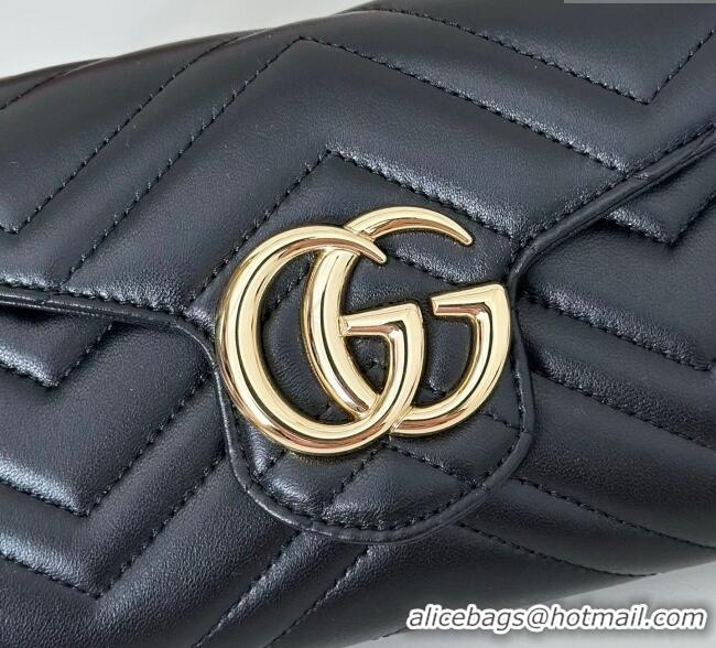 Buy Wholesale Gucci GG Marmont Leather Wallet on Chain 837745 Black 2025