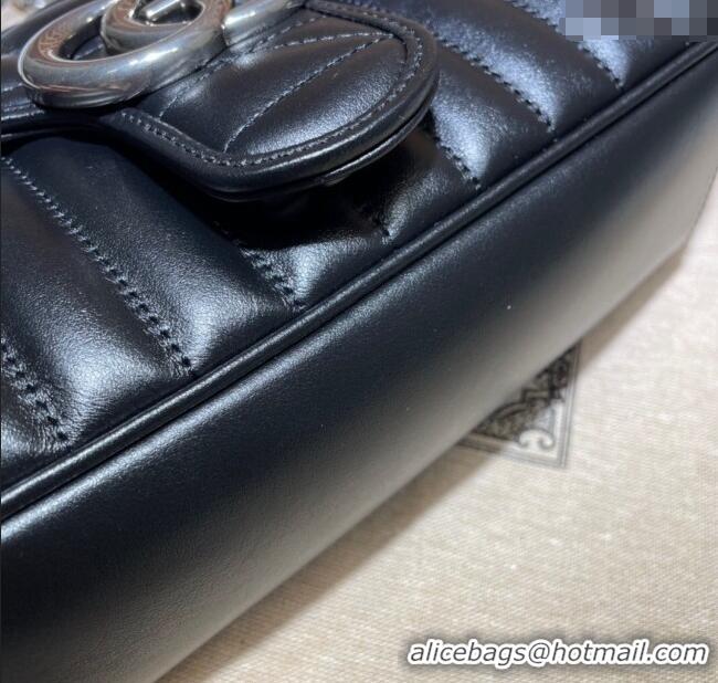 Most Popular Gucci GG Marmont Geometric Leather Small Shoulder Bag 443497 Black 2025