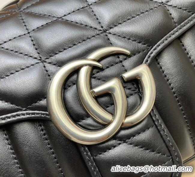 Most Popular Gucci GG Marmont Geometric Leather Small Shoulder Bag 443497 Black 2025