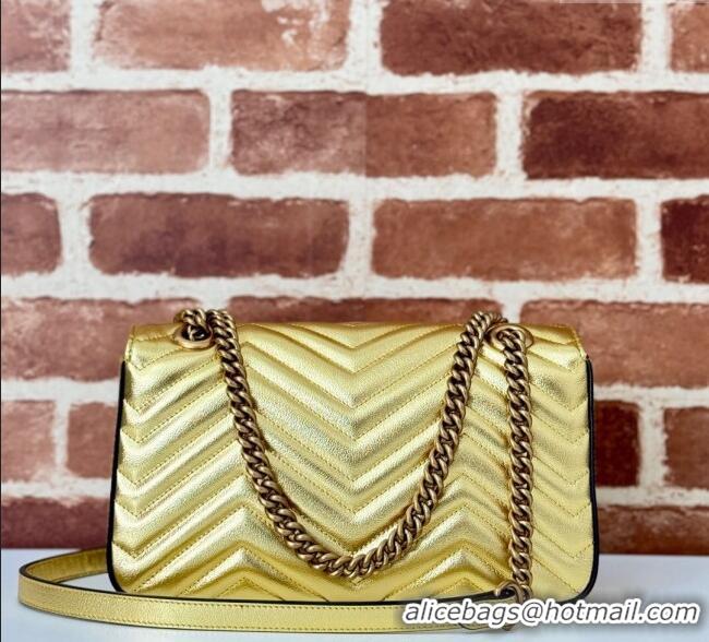 Well Crafted Gucci GG Marmont Matelasse Leather Small Shoulder Bag 443497 Gold-Tone 2025