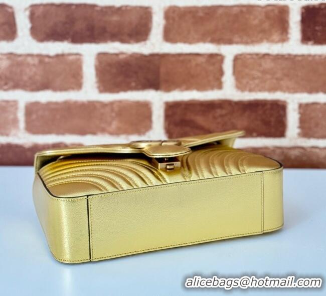 Well Crafted Gucci GG Marmont Matelasse Leather Small Shoulder Bag 443497 Gold-Tone 2025