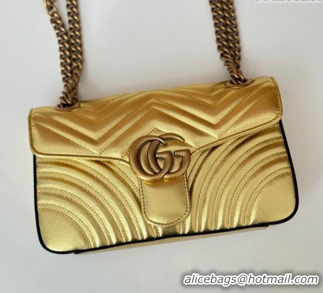Well Crafted Gucci GG Marmont Matelasse Leather Small Shoulder Bag 443497 Gold-Tone 2025