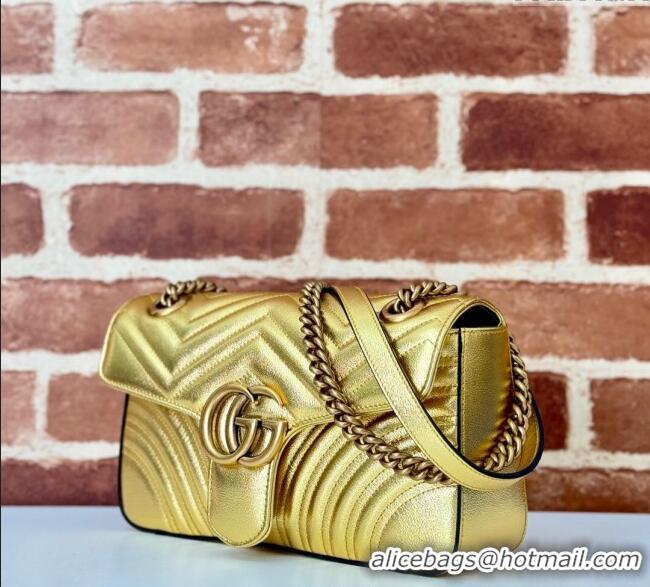 Well Crafted Gucci GG Marmont Matelasse Leather Small Shoulder Bag 443497 Gold-Tone 2025