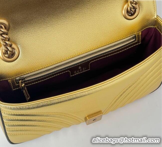 Well Crafted Gucci GG Marmont Matelasse Leather Small Shoulder Bag 443497 Gold-Tone 2025