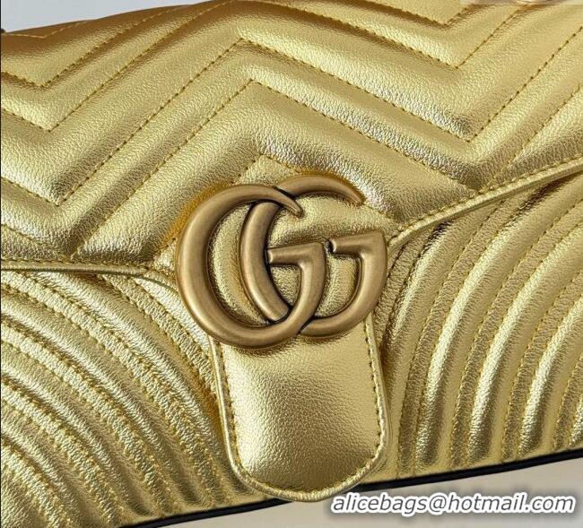Well Crafted Gucci GG Marmont Matelasse Leather Small Shoulder Bag 443497 Gold-Tone 2025